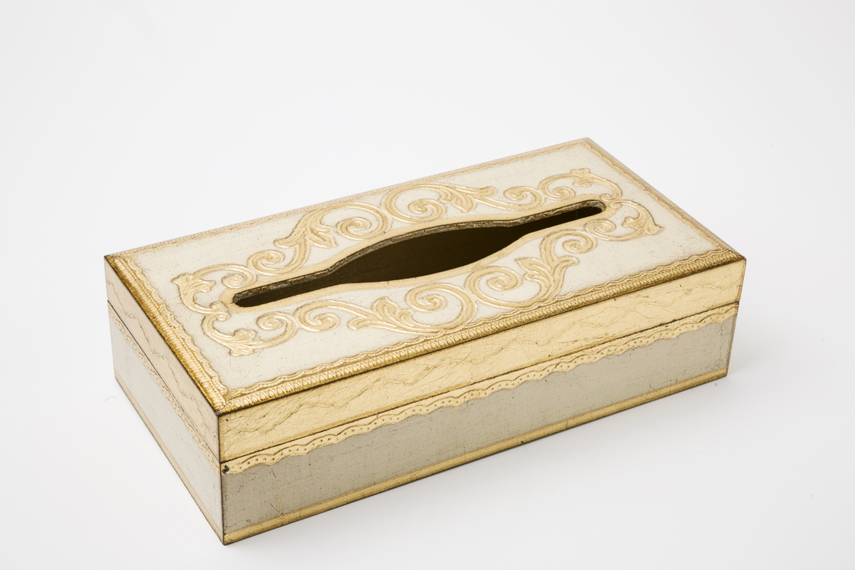 Porta kleenex in legno e foglia oro – La Bottega di Fiorenza