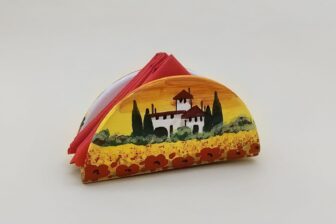 Portatovaglioli disegno Paesaggio Toscana