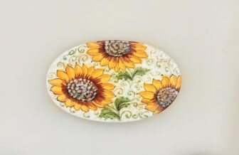 Piatto ovale disegno Girasole